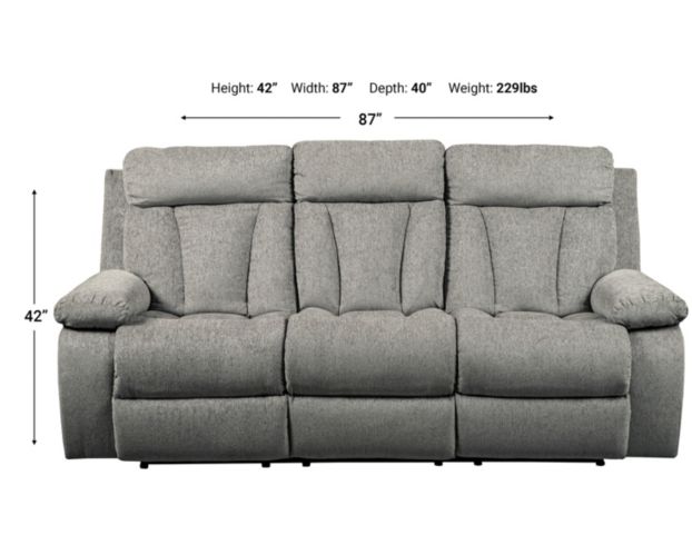 Ashley Mitchiner Reclining Sofa with Drop Down Table large image number 5