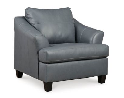 Ashley Genoa Oversized Gray Leather Chair