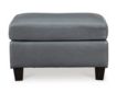 Ashley Genoa Gray Leather Ottoman small image number 1