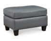 Ashley Genoa Gray Leather Ottoman small image number 2