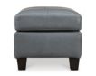 Ashley Genoa Gray Leather Ottoman small image number 3