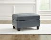 Ashley Genoa Gray Leather Ottoman small image number 4