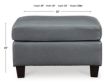 Ashley Genoa Gray Leather Ottoman small image number 6