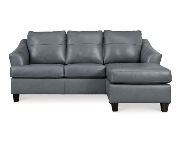 Ashley Genoa Steel Leather Sofa Chaise large image number 1