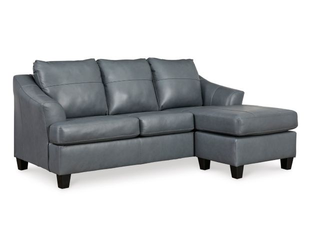 Ashley Genoa Steel Leather Sofa Chaise large image number 2