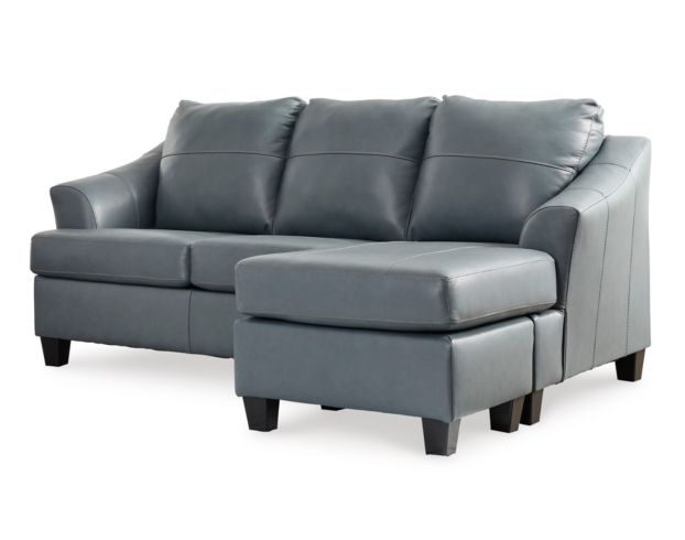 Ashley Genoa Steel Leather Sofa Chaise large image number 3