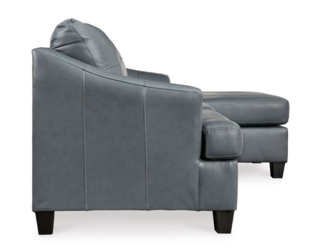 Ashley Genoa Steel Leather Sofa Chaise large image number 4