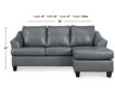 Ashley Genoa Steel Leather Sofa Chaise small image number 8