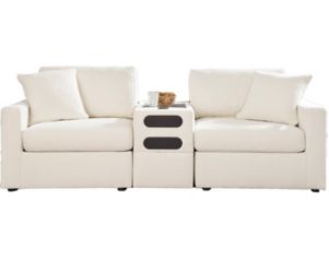 Ashley Modmax Oyster Modular Loveseat with Audio Console