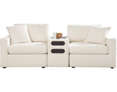 Ashley Modmax Oyster Modular Loveseat with Audio Console