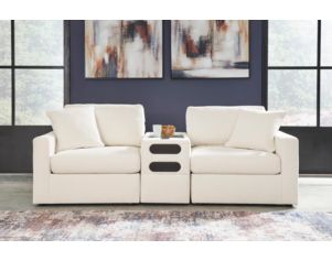 Ashley Modmax Oyster Modular Loveseat with Audio Console