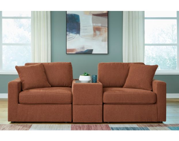 Ashley Modmax Spice Modular Loveseat with Console large image number 2