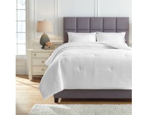 Ashley Maurillio White 3-Piece Queen Comforter Set