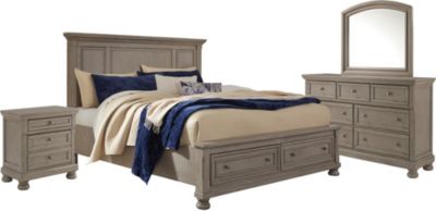 Ashley Lettner 4-Piece Queen Panel Storage Bedroom Set ...