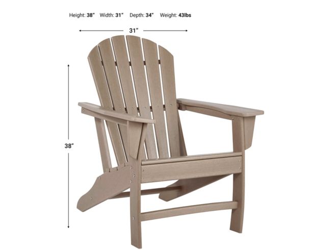 Ashley Sundown Treasure Driftwood Adirondack Chair large image number 5