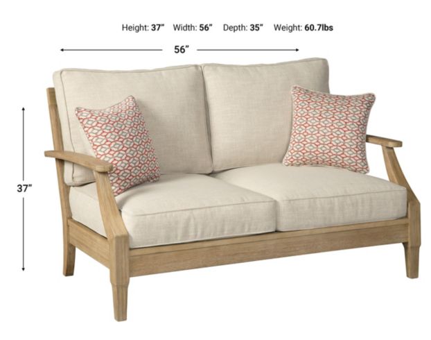 Ashley Clare View Outdoor Loveseat large image number 4