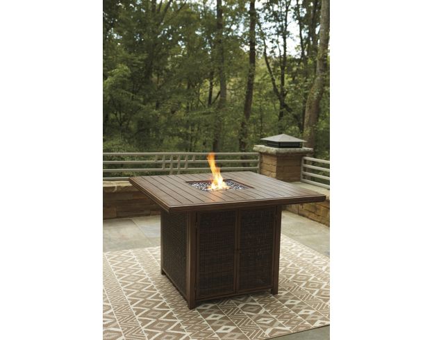 Ashley Paradise Trail Fire Pit Bar Table and 4 Stools large image number 4