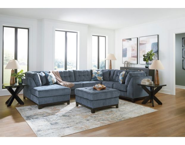 Ashley Maxon Place Navy 3-Piece  Sectional with Left Chaise large image number 3