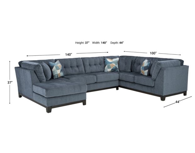 Ashley Maxon Place Navy 3-Piece  Sectional with Left Chaise large image number 5