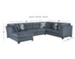 Ashley Maxon Place Navy 3-Piece  Sectional with Left Chaise small image number 5