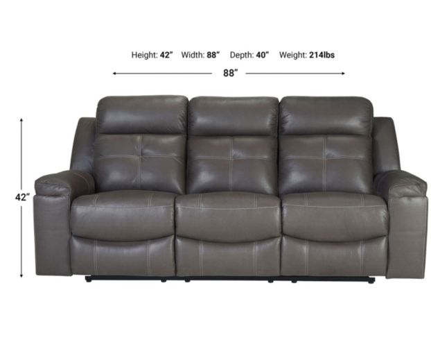 Ashley Jesolo Gray Reclining Sofa large image number 4