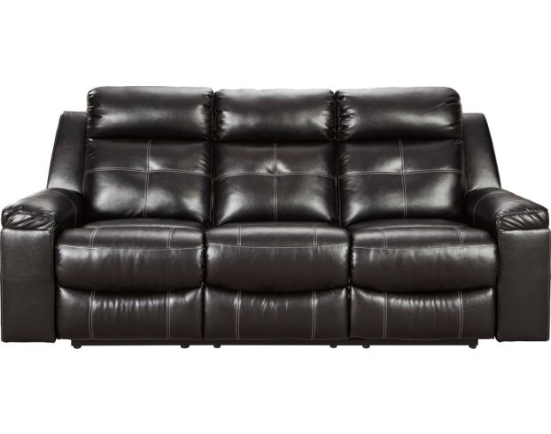 Ashley Kempten Black Reclining Sofa large image number 1