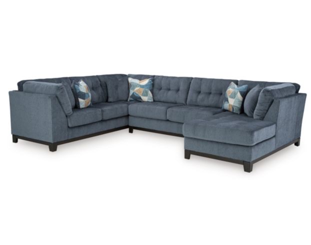 Ashley Maxon Place Navy 3-Piece Sectional with Right Chaise large image number 1