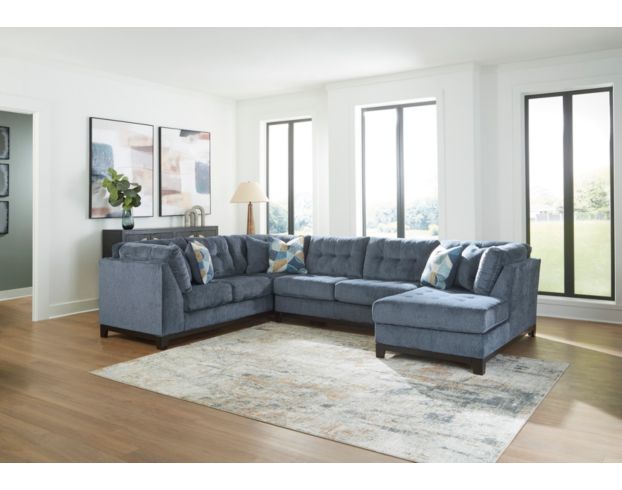 Ashley Maxon Place Navy 3-Piece Sectional with Right Chaise large image number 4