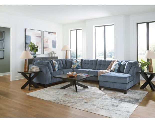 Ashley Maxon Place Navy 3-Piece Sectional with Right Chaise large image number 5