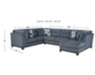 Ashley Maxon Place Navy 3-Piece Sectional with Right Chaise small image number 9