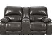 Ashley Hallstrung Power Recline Leather Console Loveseat small image number 1