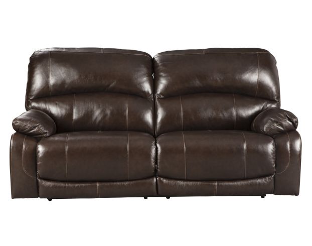 Ashley Hallstrung Brown Power Recline Leather Sofa large image number 1