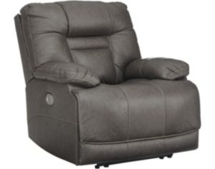 Ashley Wurstrow Gray Power Leather Recliner