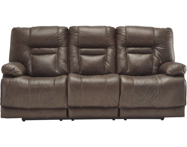 Ashley Wurstrow Brown Power Recline Leather Sofa large image number 1