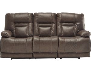 Ashley Wurstrow Brown Power Reclining Leather Sofa