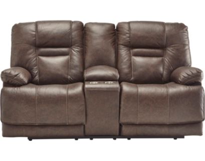 Ashley Wurstrow Power Recline Leather Console Loveseat