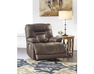 Ashley Wurstrow Brown Power Leather Recliner