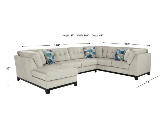 Ashley Maxon Place Stone 3-Piece Sectional with Left Chaise large image number 6
