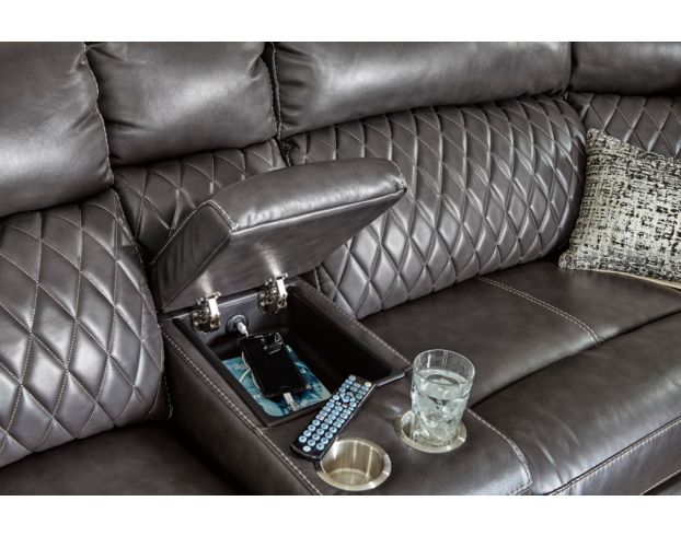 Samperstone iron deals power reclining sectional