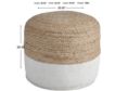 Ashley Sweed Valley Natural/White Pouf small image number 3