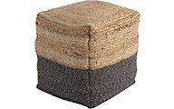 Ashley Sweed Valley Natural/Black Pouf