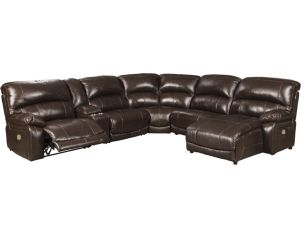 Ashley Hallstrung 6-Piece Leather Power Recline Sectional