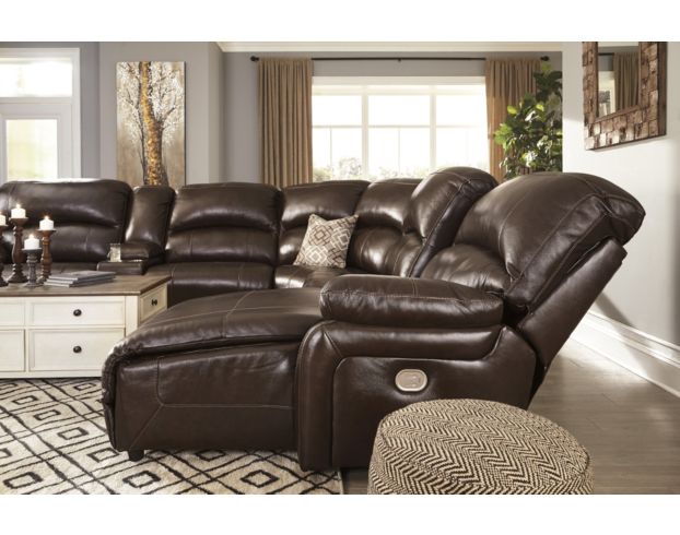 Ashley Hallstrung 6-Piece Leather Power Recline Sectional large image number 3