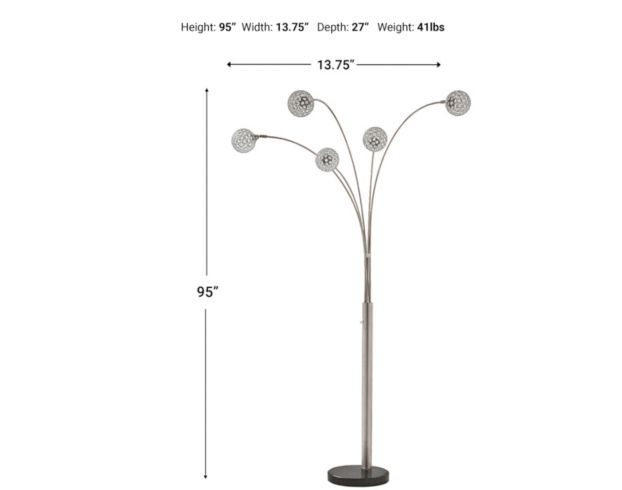 Ashley Winter Arc Floor Lamp large image number 3