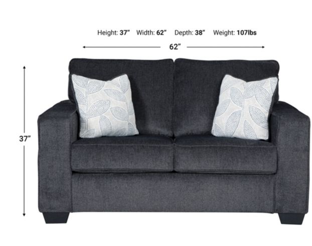 Ashley Altari Slate Loveseat large image number 3