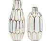 Ashley Gold/White Vases, Set Of 2 small image number 1