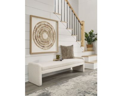 Ashley Lembertson Ecru Accent Bench