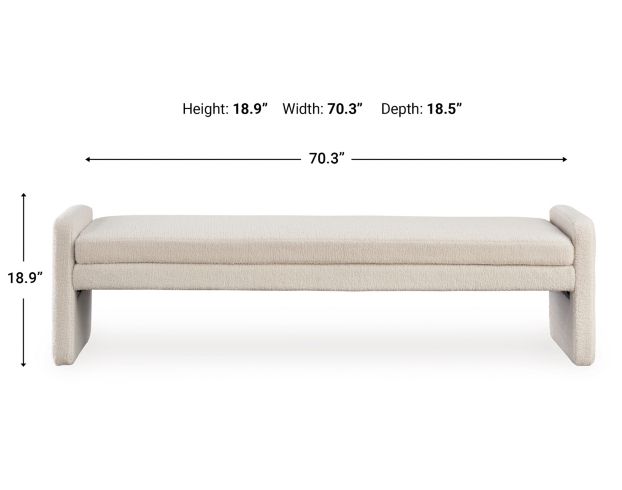 Ashley Lembertson Ecru Accent Bench large image number 5