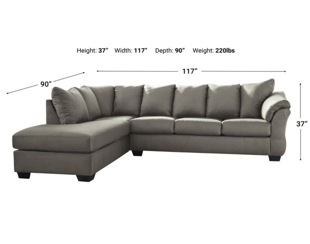 Ashley Darcy Cobblestone 2-Piece Sectional large image number 2