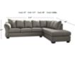 Ashley Darcy Cobblestone 2-Piece Sectional small image number 2